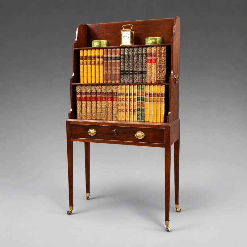 A George III Mahogany Waterfall Bookcase