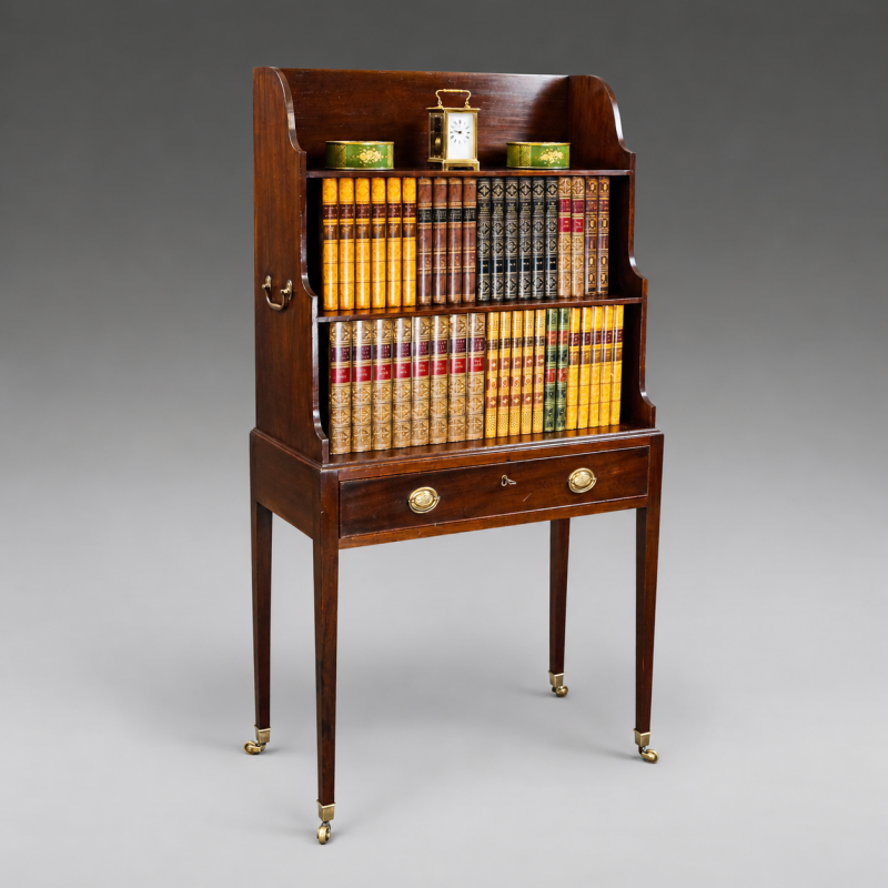 A George III Mahogany Waterfall Bookcase - Image 3