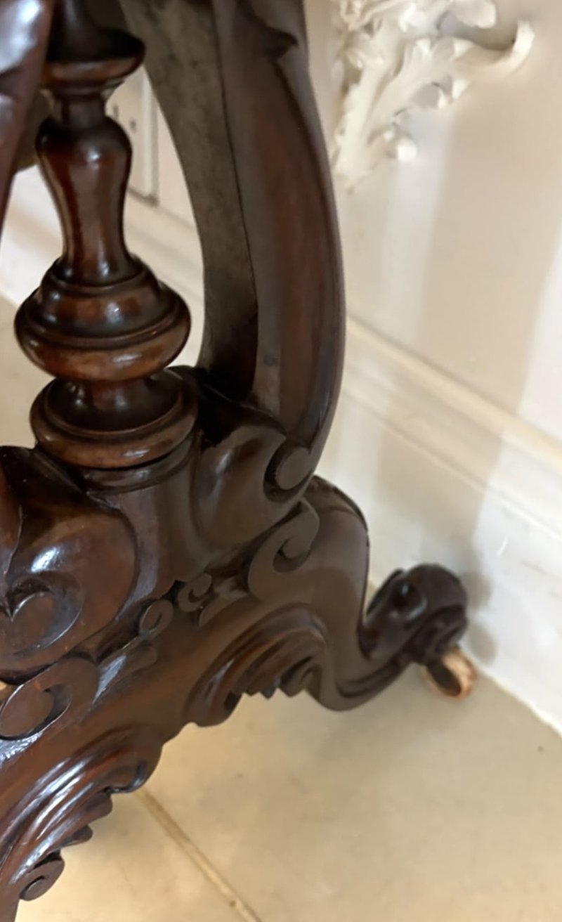 Antique Victorian Rosewood Drop Leaf Sutherland Occasional Table - Image 15