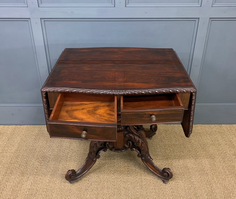 19th Century Rosewood Sofa Table - Image 3