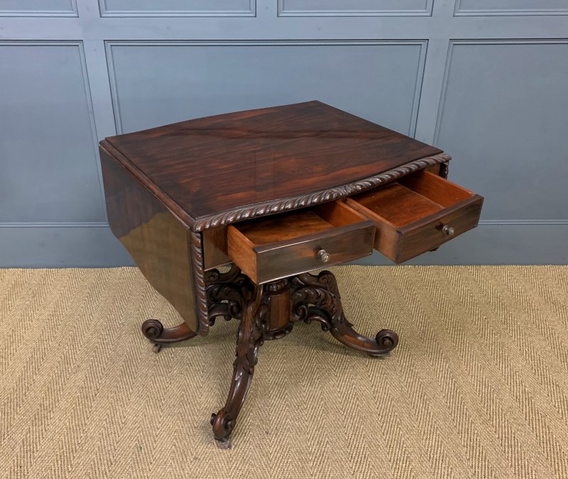19th Century Rosewood Sofa Table - Image 7
