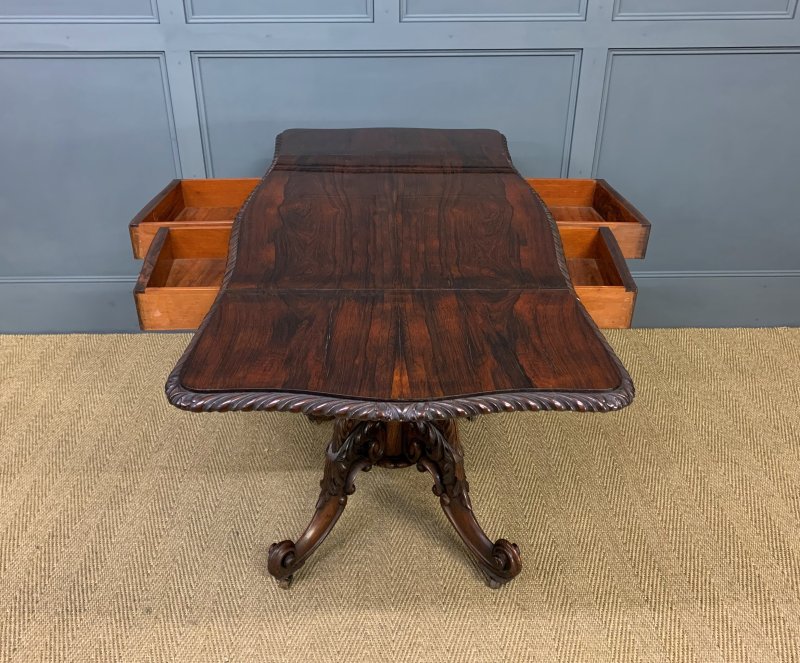 19th Century Rosewood Sofa Table - Image 4