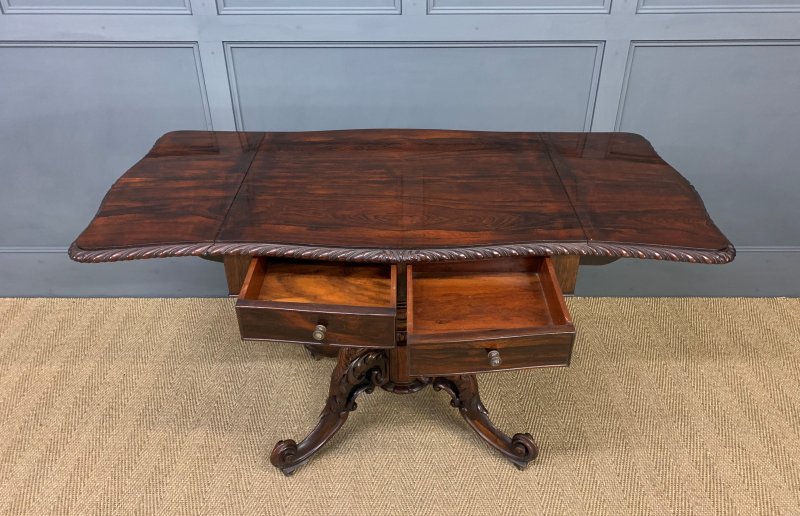 19th Century Rosewood Sofa Table - Image 8