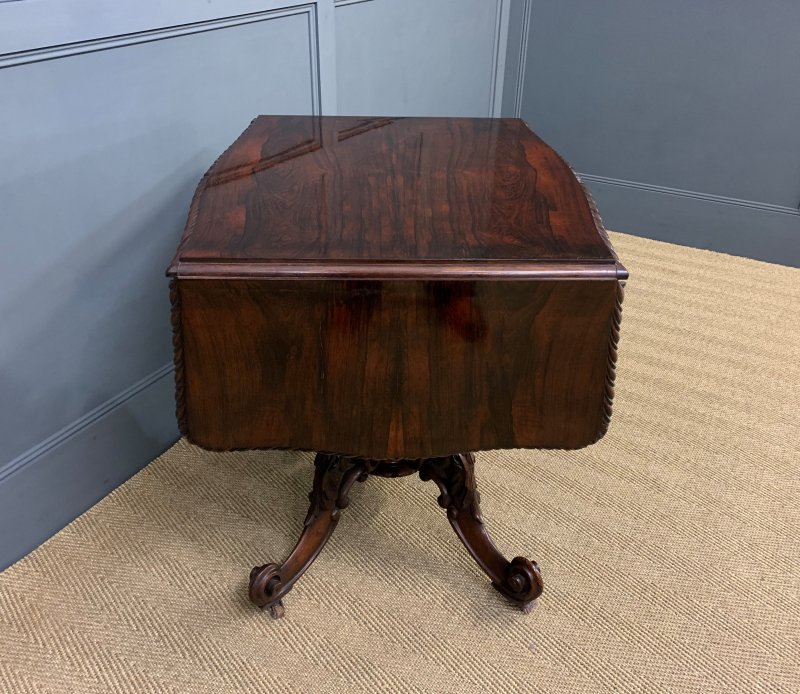 19th Century Rosewood Sofa Table - Image 11