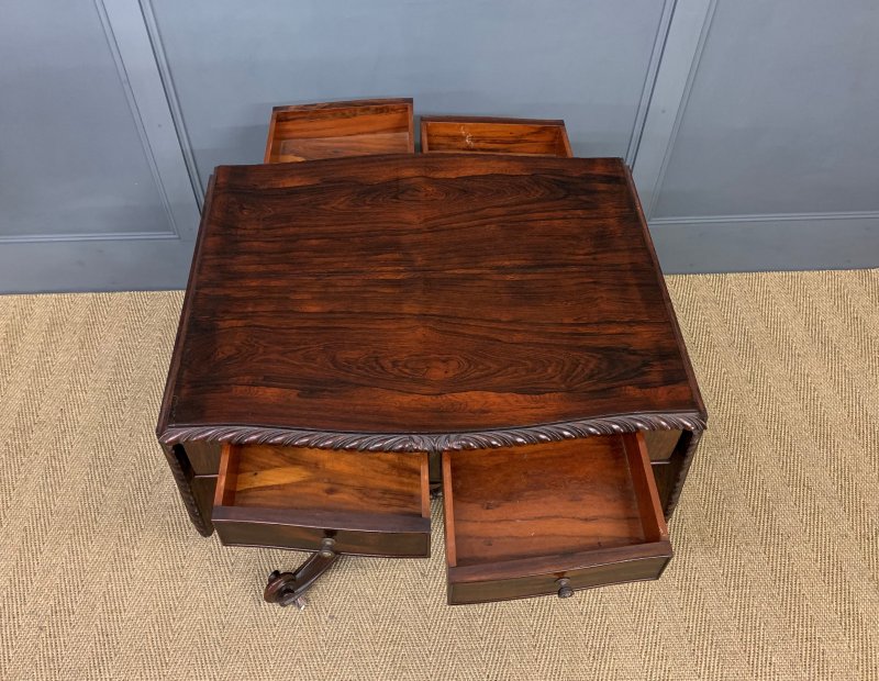 19th Century Rosewood Sofa Table - Image 10