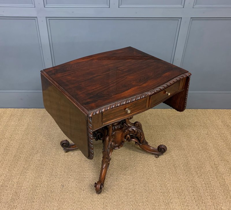 19th Century Rosewood Sofa Table - Image 6