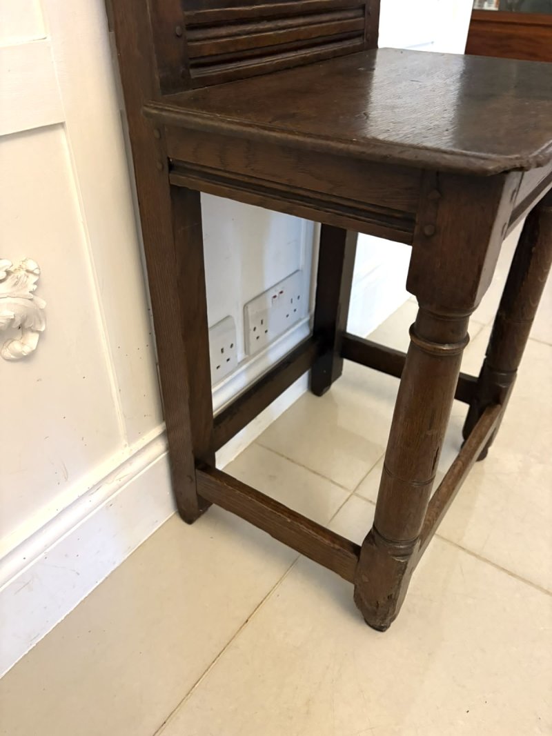 Antique 17th Century English Oak Correction Chair - Image 6