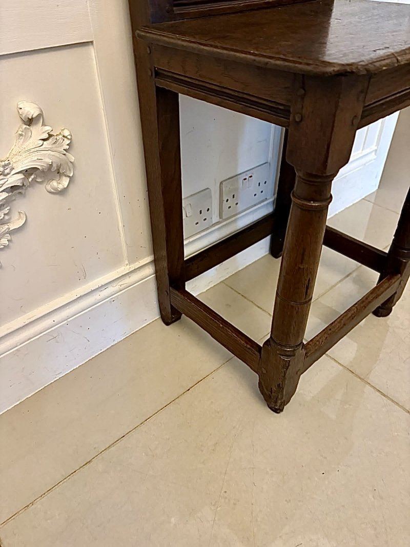 Antique 17th Century English Oak Correction Chair - Image 5