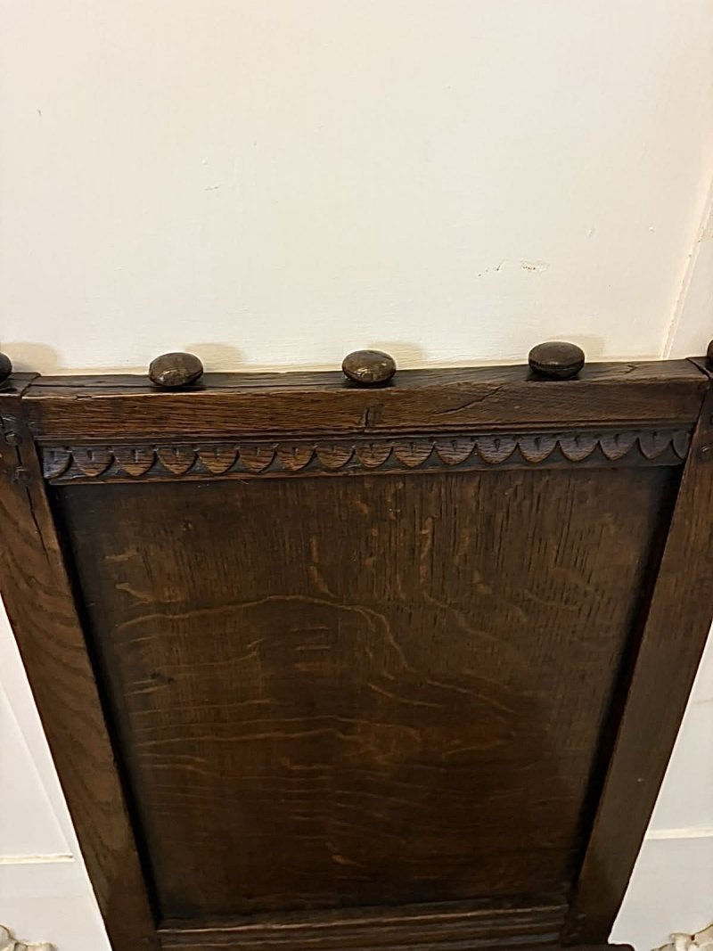 Antique 17th Century English Oak Correction Chair - Image 12