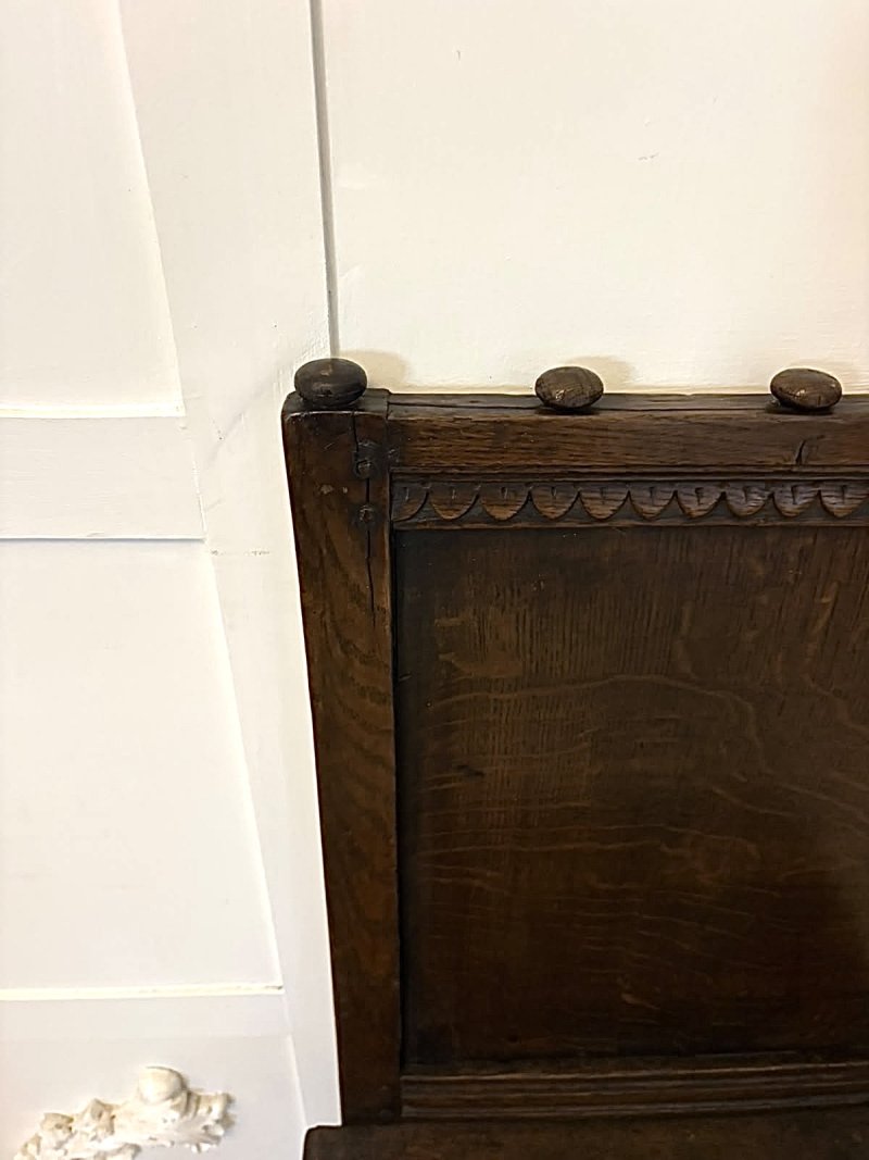 Antique 17th Century English Oak Correction Chair - Image 13