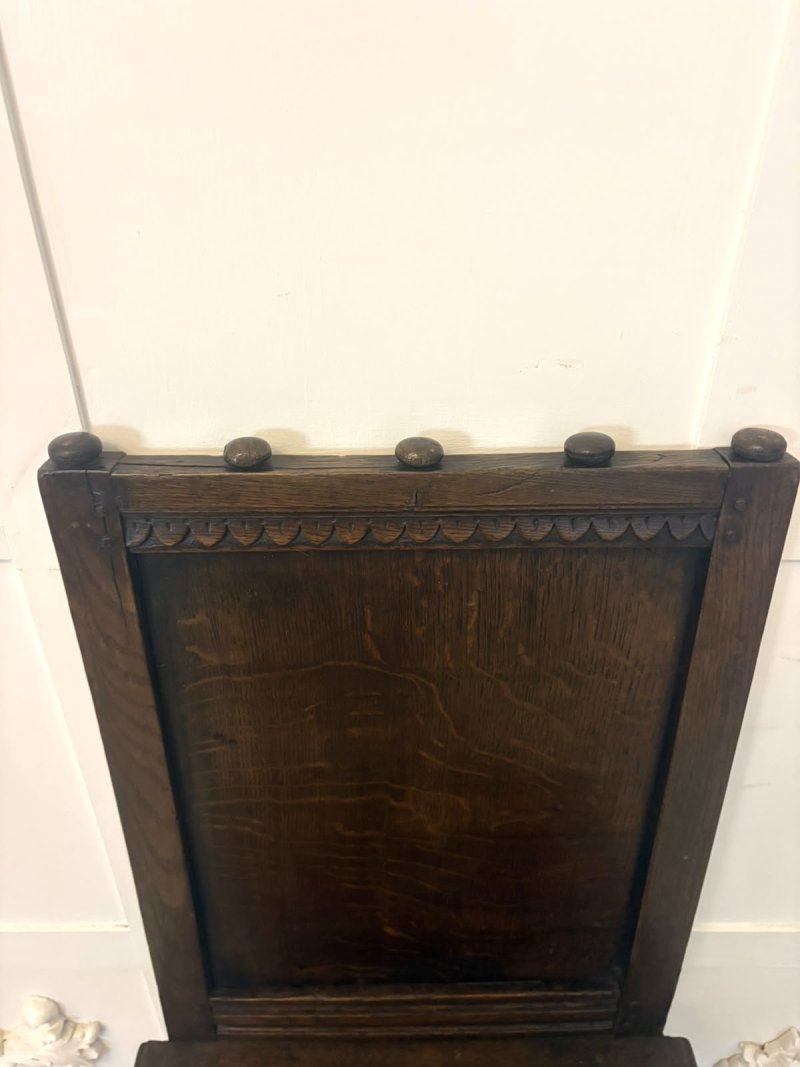 Antique 17th Century English Oak Correction Chair - Image 14