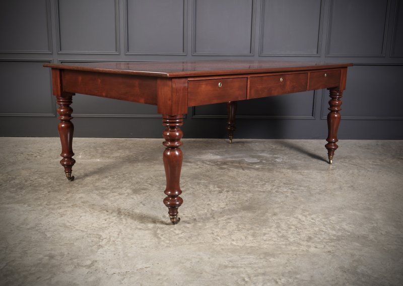 Early Victorian Mahogany Partners Writing Table - Image 3