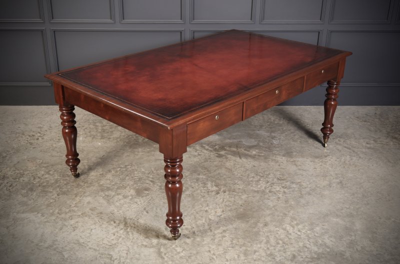 Early Victorian Mahogany Partners Writing Table - Image 2