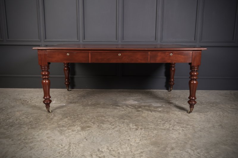 Early Victorian Mahogany Partners Writing Table - Image 4