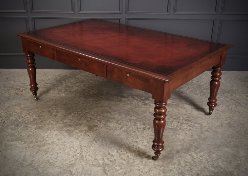 Early Victorian Mahogany Partners Writing Table - Image 8