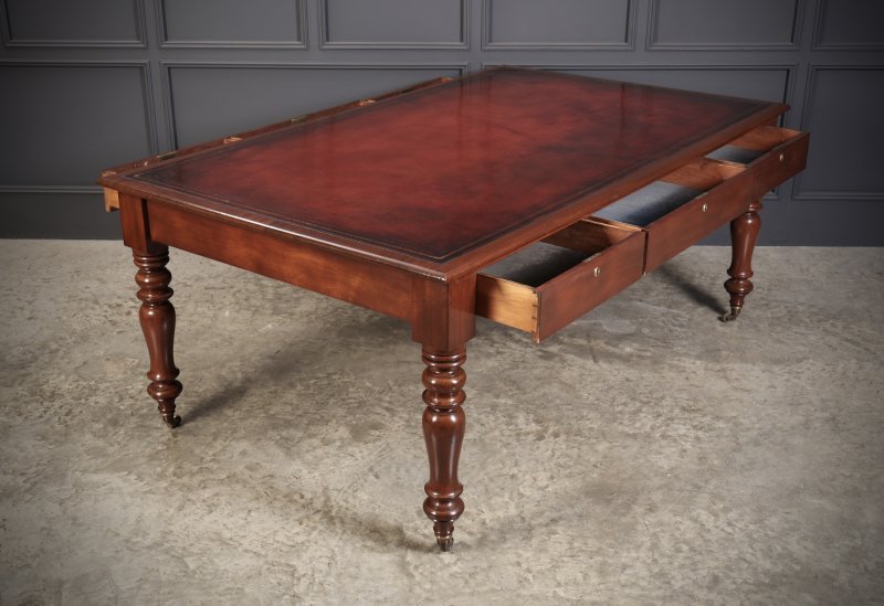 Early Victorian Mahogany Partners Writing Table - Image 14