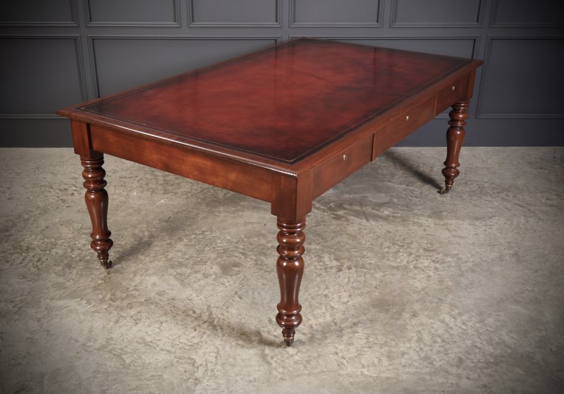 Early Victorian Mahogany Partners Writing Table - Image 15