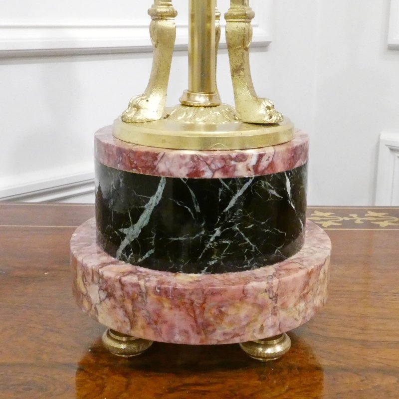 Pair of French Marble & Gilt Bronze Cassolette Table Lamps - Image 12