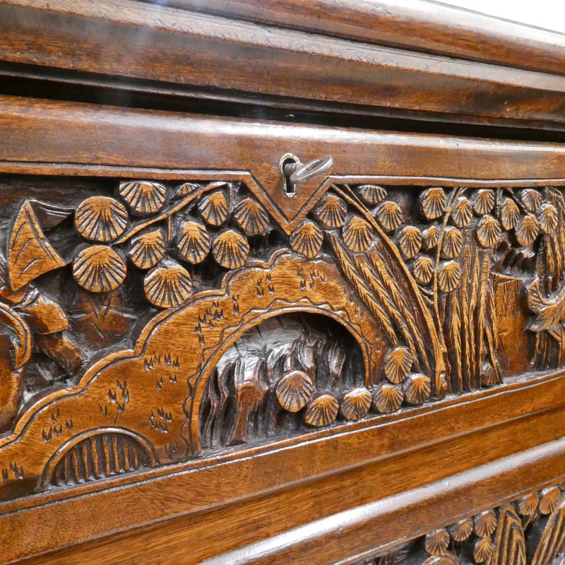 Early 20th Century Camphor Wood Campaign Chest of Drawers - Image 4