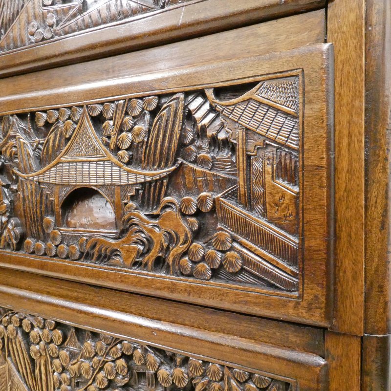 Early 20th Century Camphor Wood Campaign Chest of Drawers - Image 5