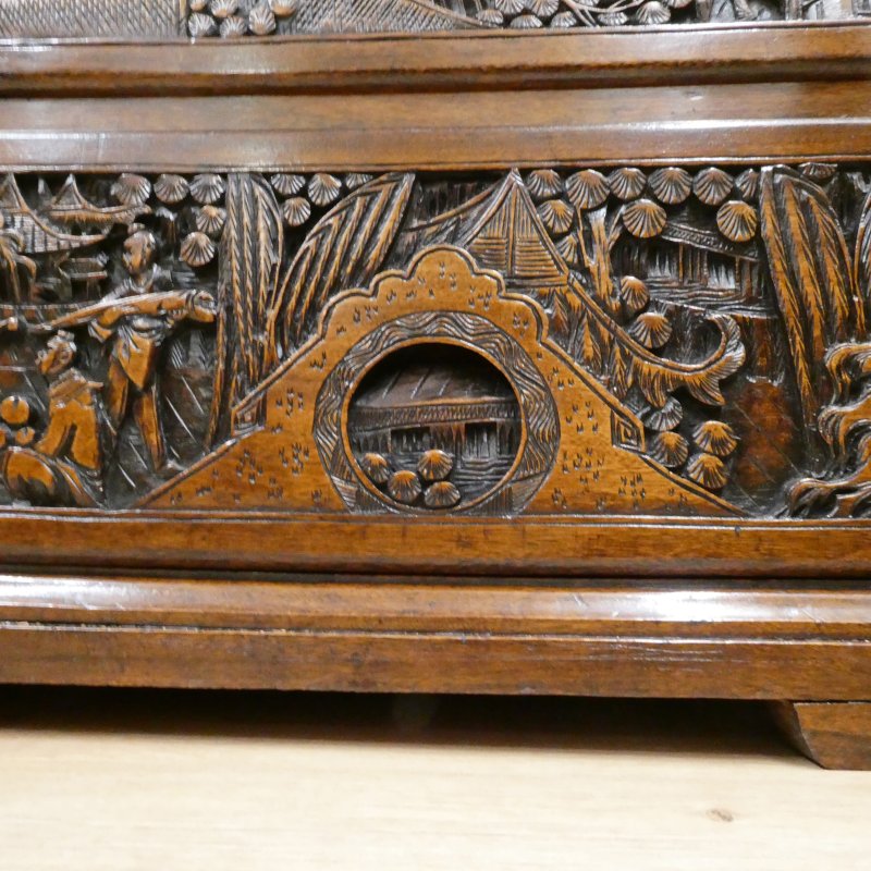 Early 20th Century Camphor Wood Campaign Chest of Drawers - Image 11