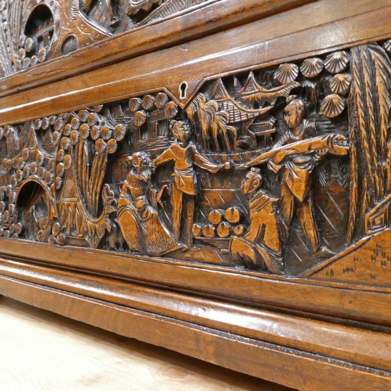 Early 20th Century Camphor Wood Campaign Chest of Drawers - Image 12