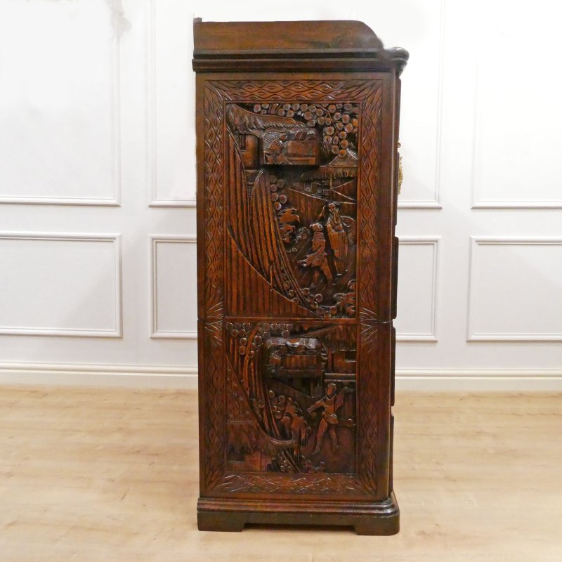 Early 20th Century Camphor Wood Campaign Chest of Drawers - Image 17
