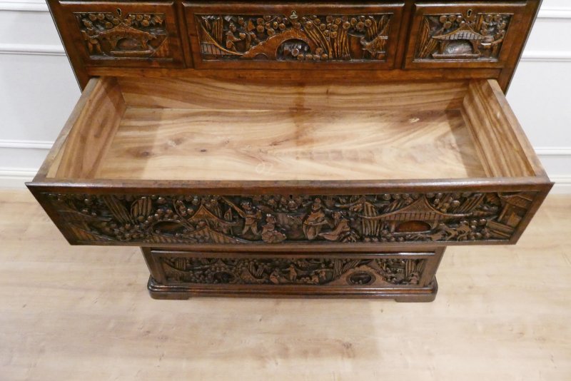 Early 20th Century Camphor Wood Campaign Chest of Drawers - Image 19