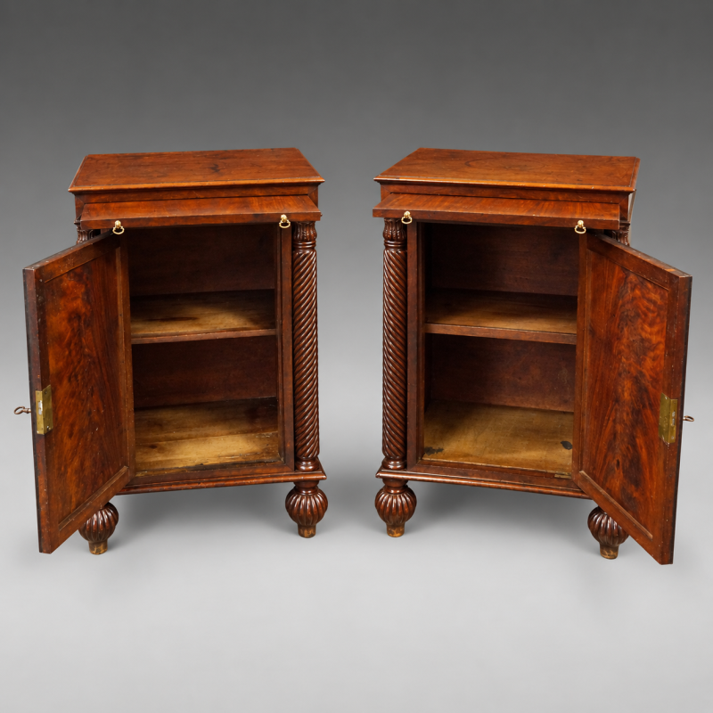 A Pair Of Mahogany Bedside Cupboards - Image 4