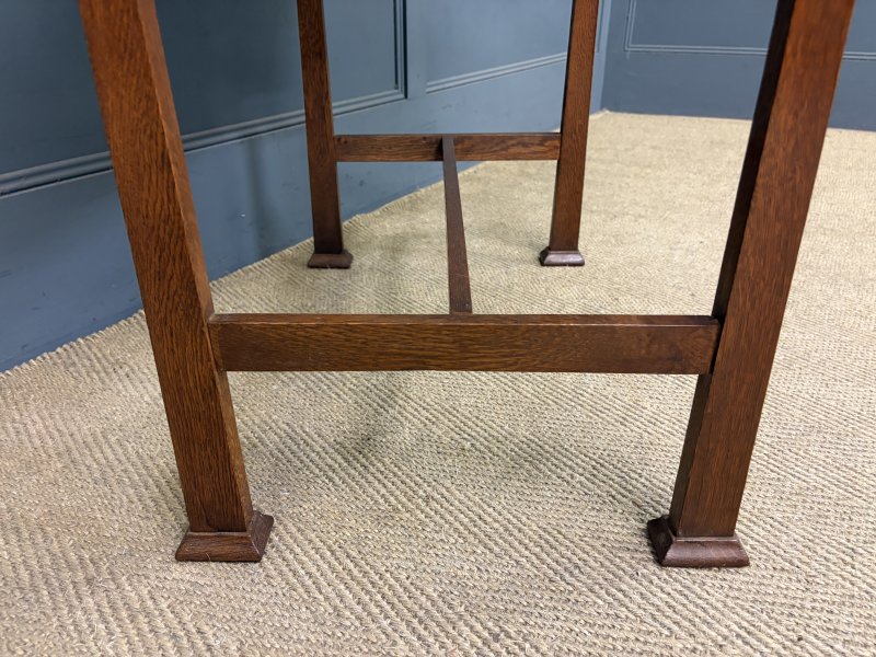 Arts and Crafts Oak Table - Image 10