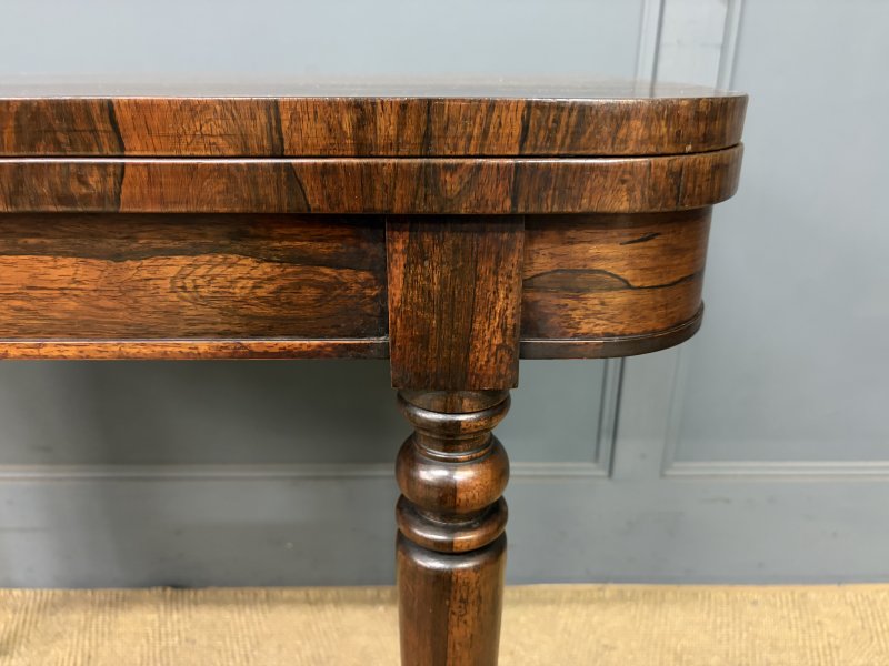 Early Victorian Rosewood Card Table - Image 6