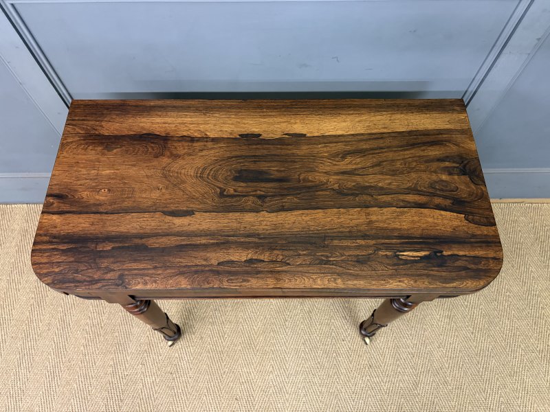Early Victorian Rosewood Card Table - Image 9