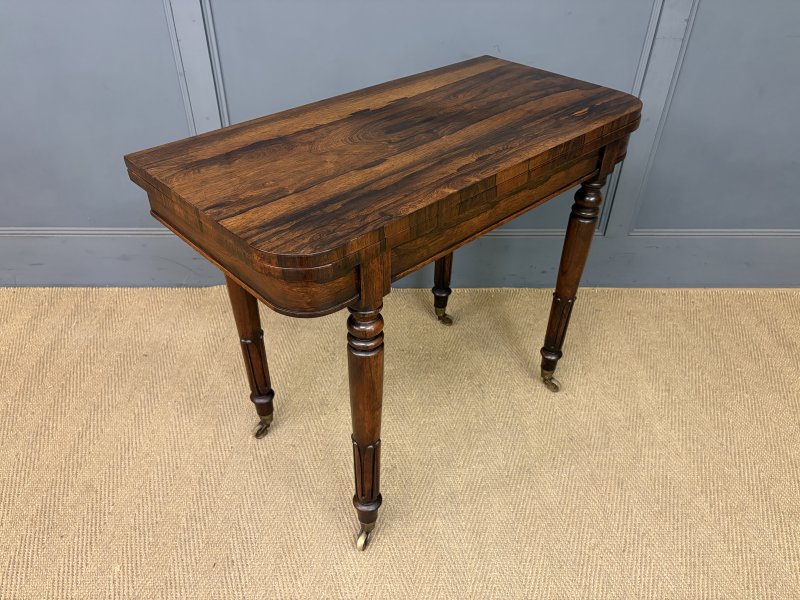 Early Victorian Rosewood Card Table - Image 20