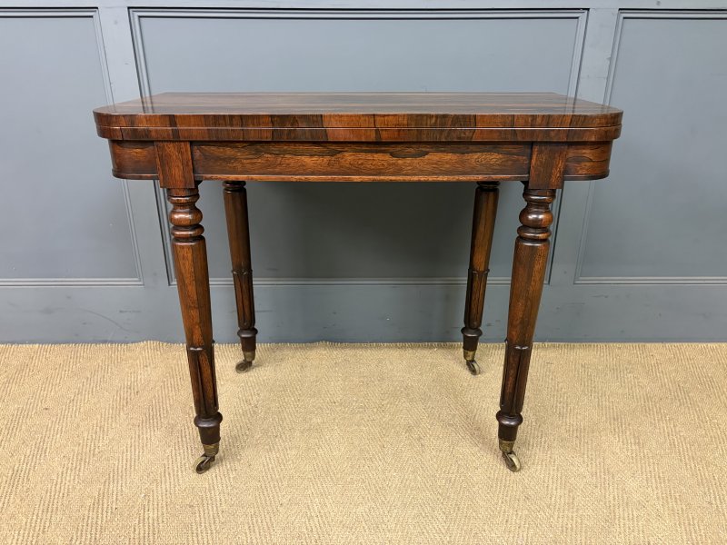 Early Victorian Rosewood Card Table - Image 19