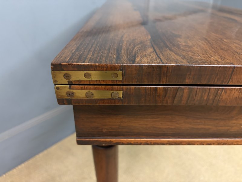 Early Victorian Rosewood Card Table - Image 7