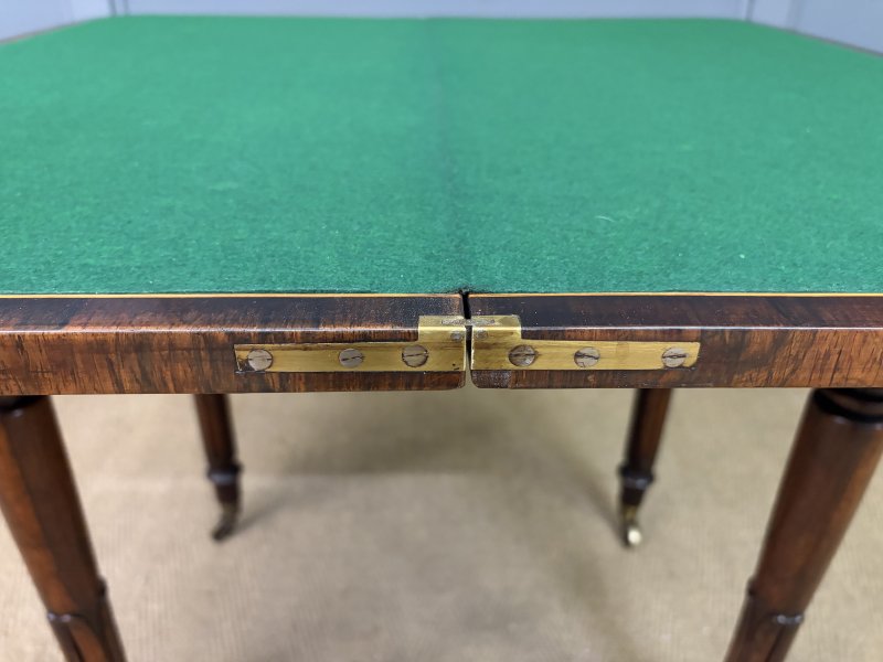 Early Victorian Rosewood Card Table - Image 8