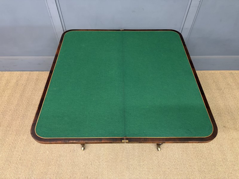 Early Victorian Rosewood Card Table - Image 10