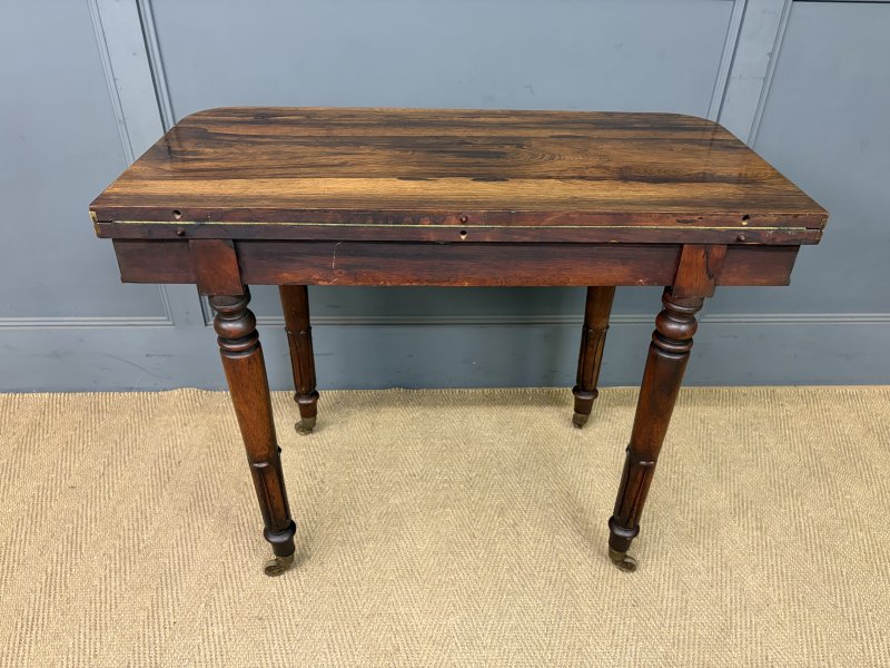 Early Victorian Rosewood Card Table - Image 4