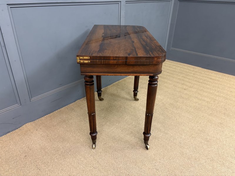 Early Victorian Rosewood Card Table - Image 13