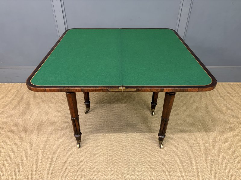 Early Victorian Rosewood Card Table - Image 16