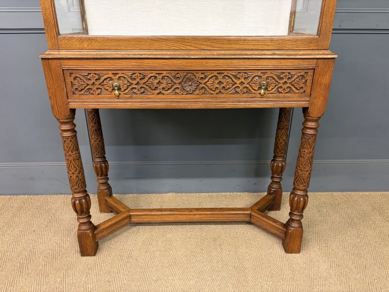 Carved Oak Display Cabinet - Image 19