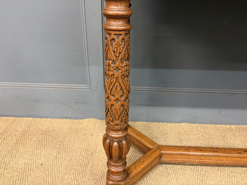 Carved Oak Display Cabinet - Image 10