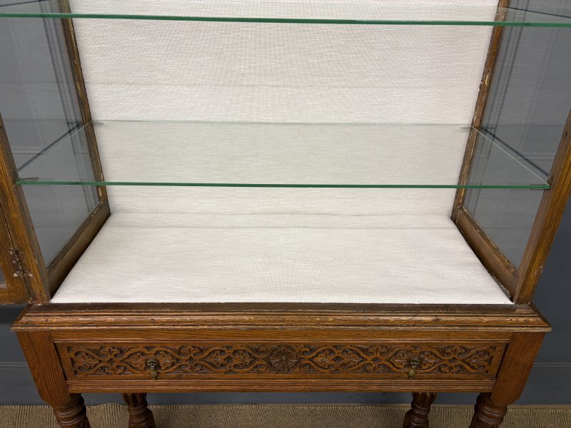 Carved Oak Display Cabinet - Image 18