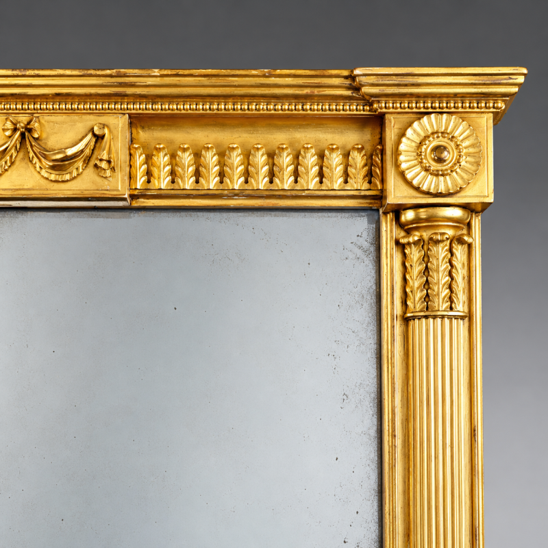A fine George III gilt-wood pier mirror - Image 4