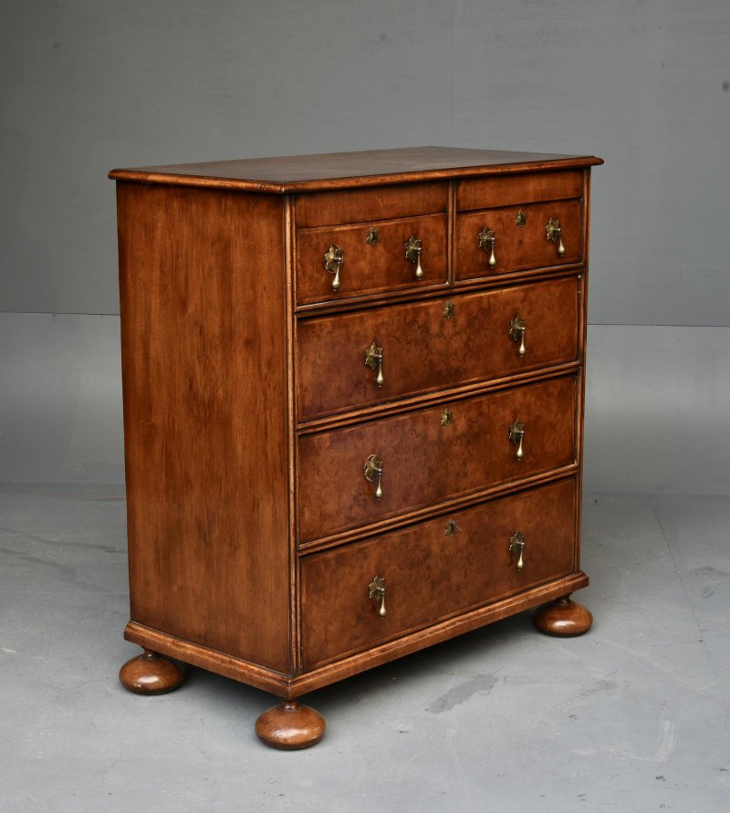 19th Century Queen Anne Style Walnut Chest of Drawers - Image 2