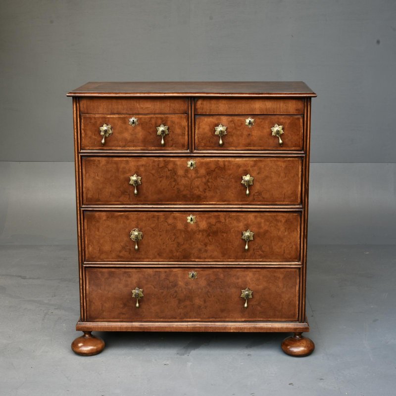 19th Century Queen Anne Style Walnut Chest of Drawers - Image 6