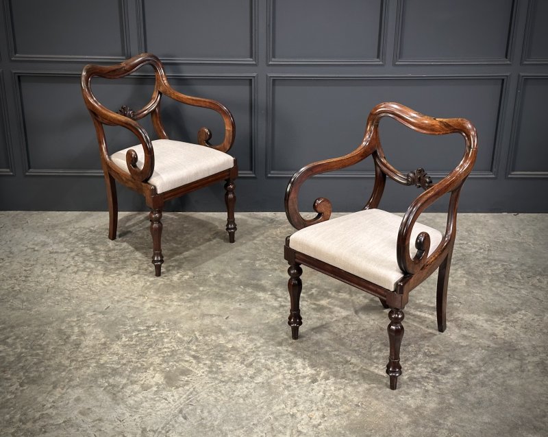 Set of Eight Rosewood Dining Chairs - Image 3