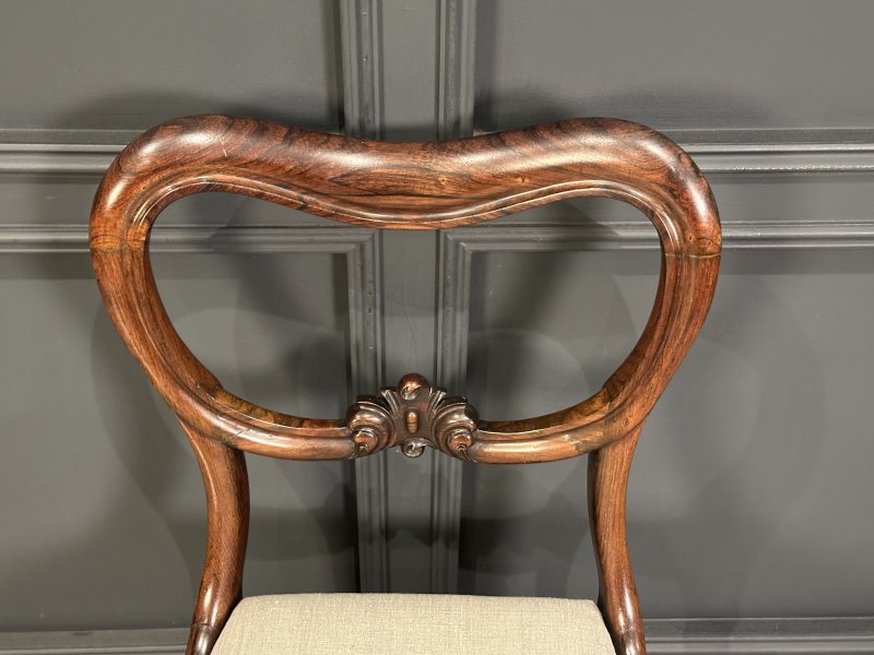 Set of Eight Rosewood Dining Chairs - Image 5