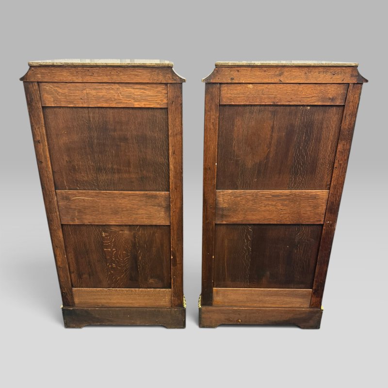 Pair of Napoleon III Serpentine Kingwood, Tulipwood & Marquetry Secretaire Chest - Image 9