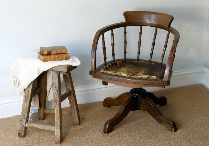 Late Victorian Early Edwardian Office Captains Desk Chair